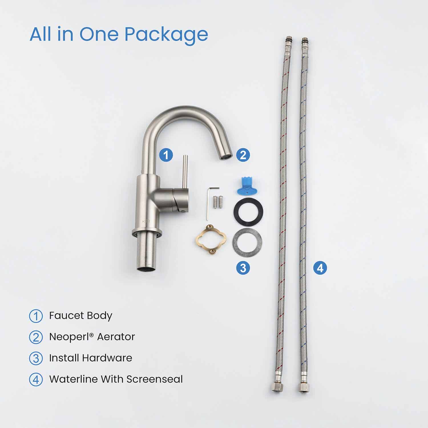 KIBI Circular Single Handle High-Arc Bathroom Faucet – KBF1021