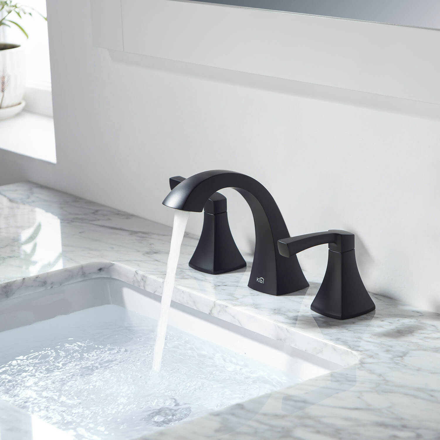 KIBI Pyramid 8″ Wide Spread Lavatory Faucet With Drain Assembly – KBF1022