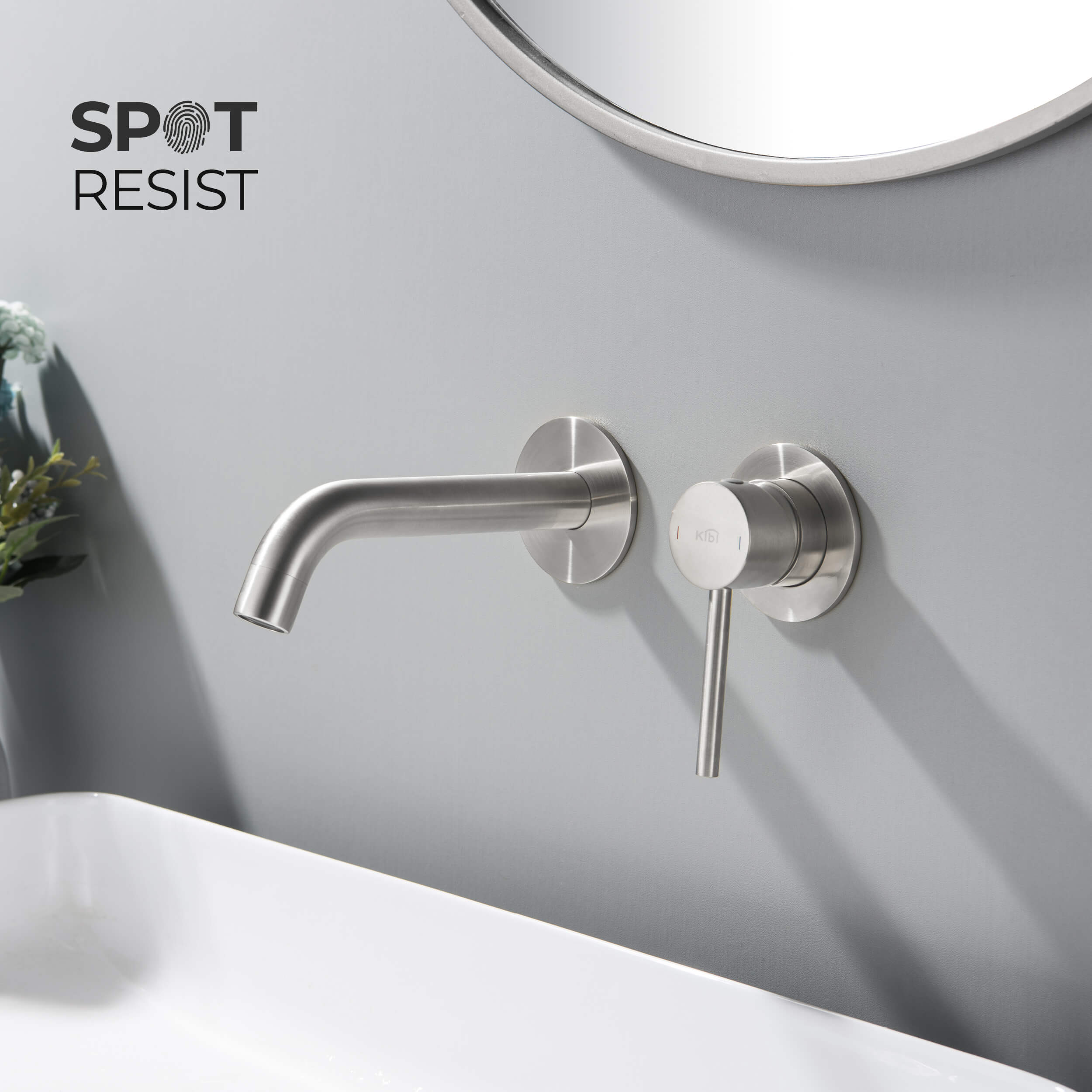 KIBI Circular Single Handle Wall Mounted Bathroom Faucet – KBF1023