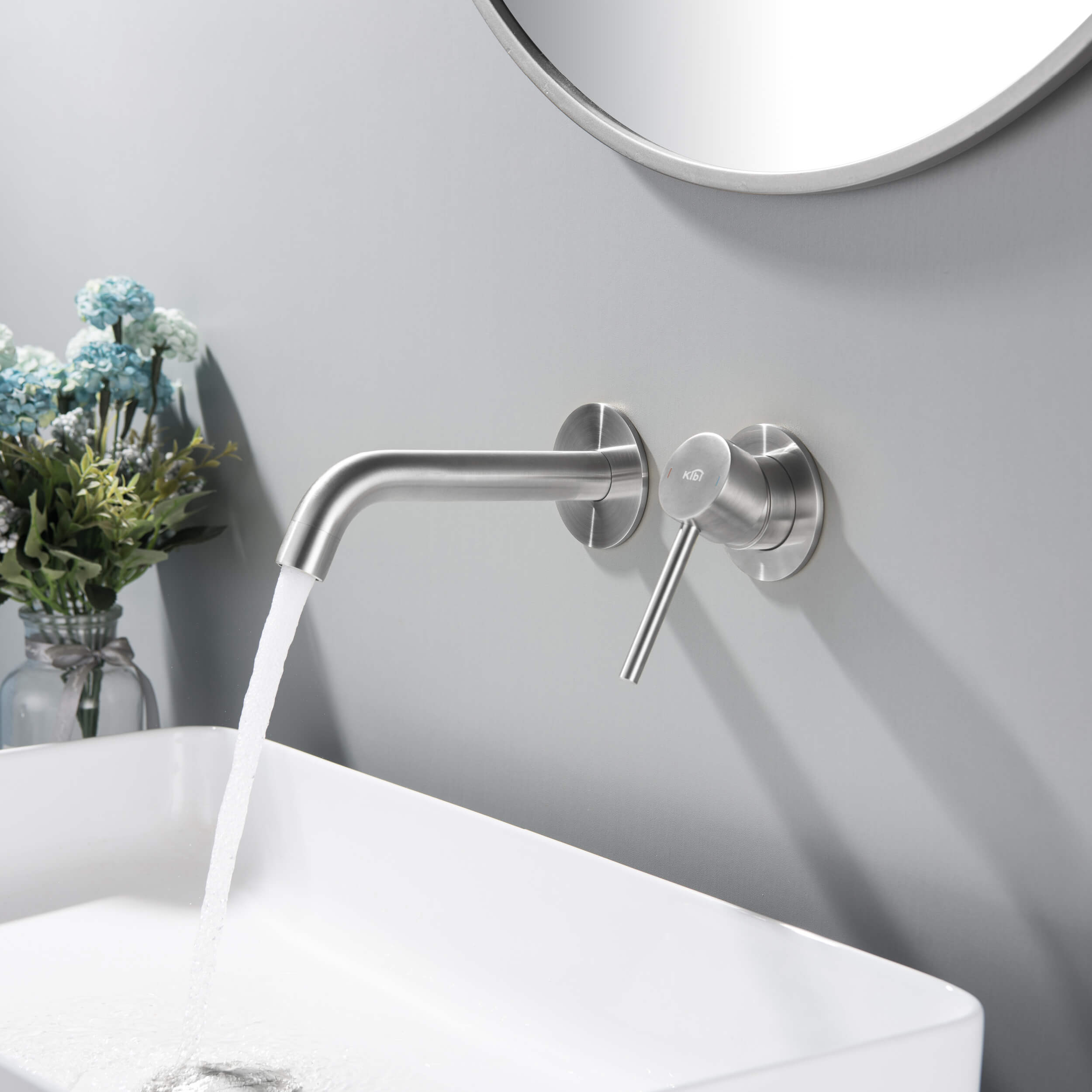 KIBI Circular Single Handle Wall Mounted Bathroom Faucet – KBF1023