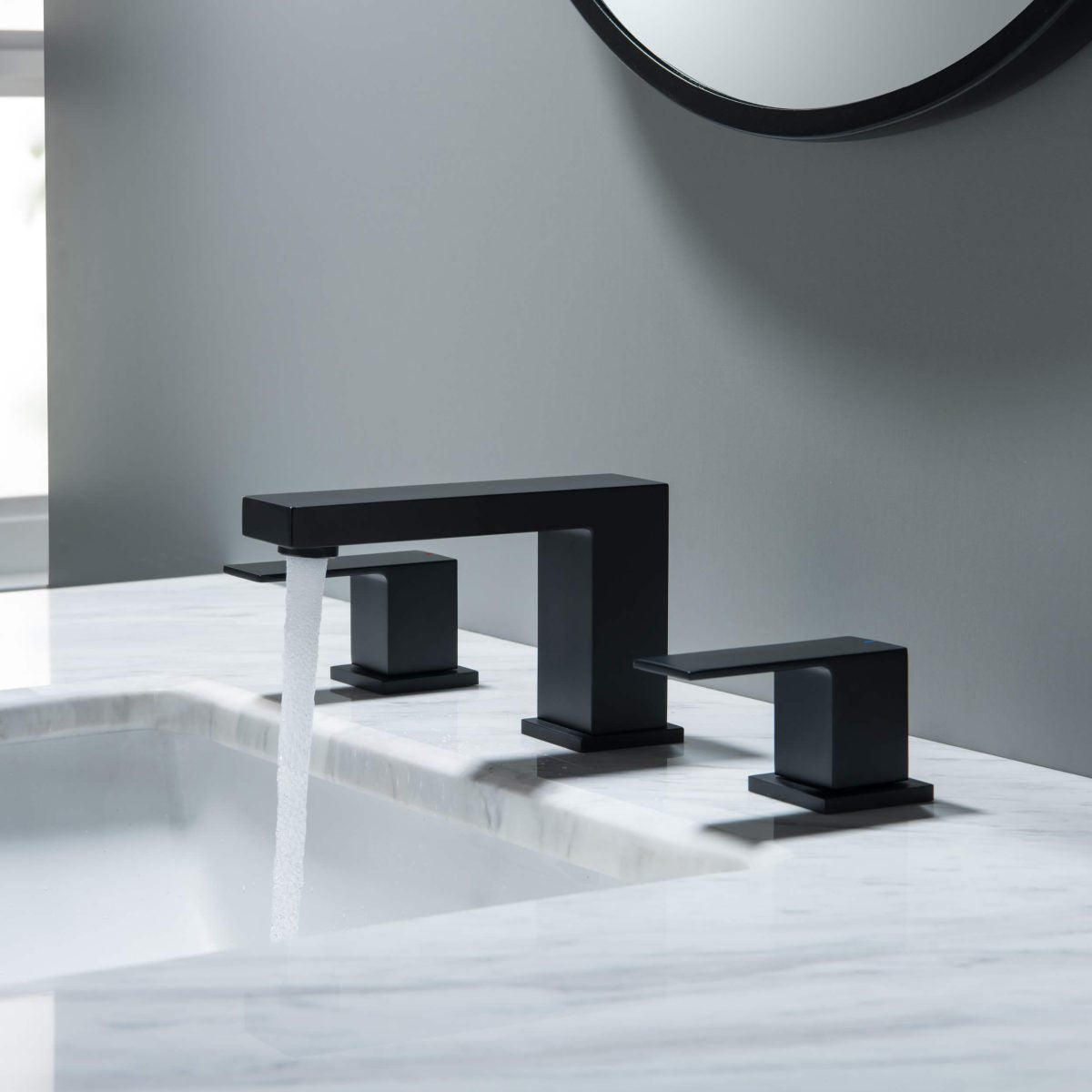 KIBI Cube 8“ Widespread Bathroom Faucet with Drain Assembly – KBF1024