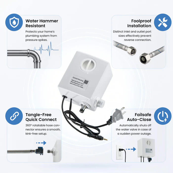 Casa Fixtures - Bathroom Faucet - Fusion Touchless Bathroom Vanity Sink Faucet with Pop-Up Drain - Plug-In or Battery Powered (CBF-1030)