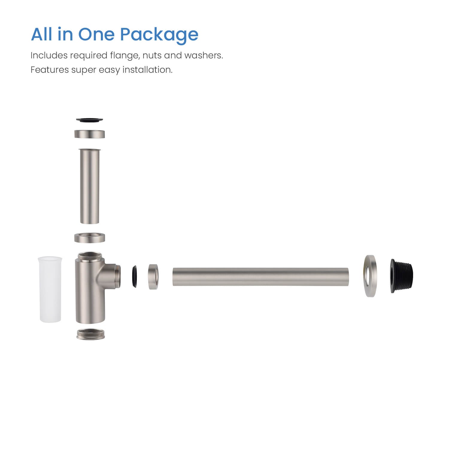 KIBI Round Bottle Trap for Bathroom – KBT101