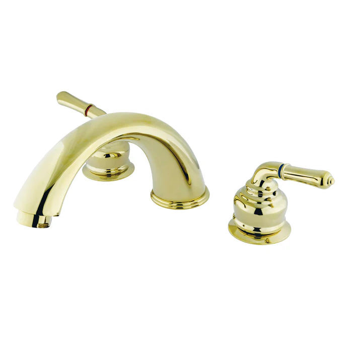 Kingston - Tub Faucets - Magellan KC36 Two-Handle 3-Hole Deck Mount Roman Tub Faucet