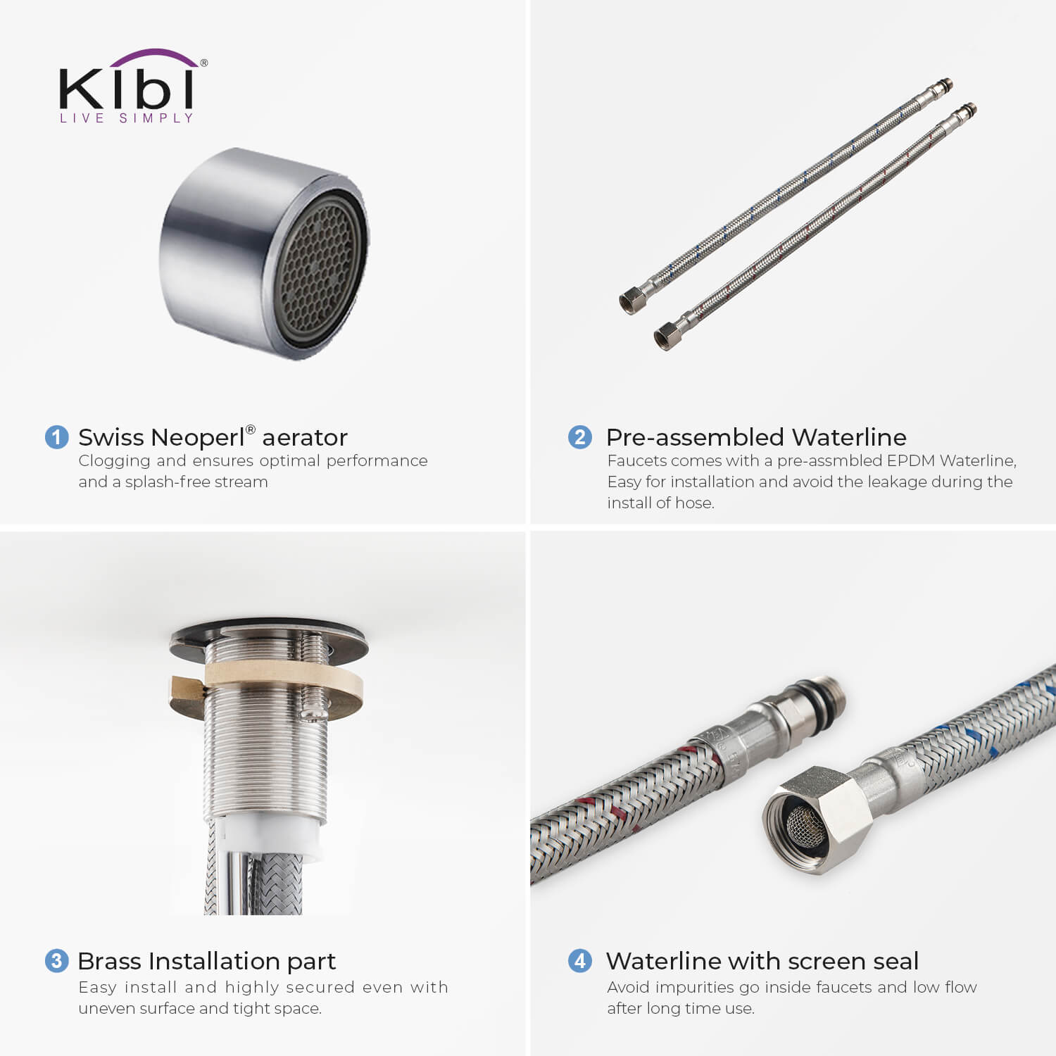 KIBI - Lowa Single Handle High Arc Kitchen Bar Faucet – KKF2001