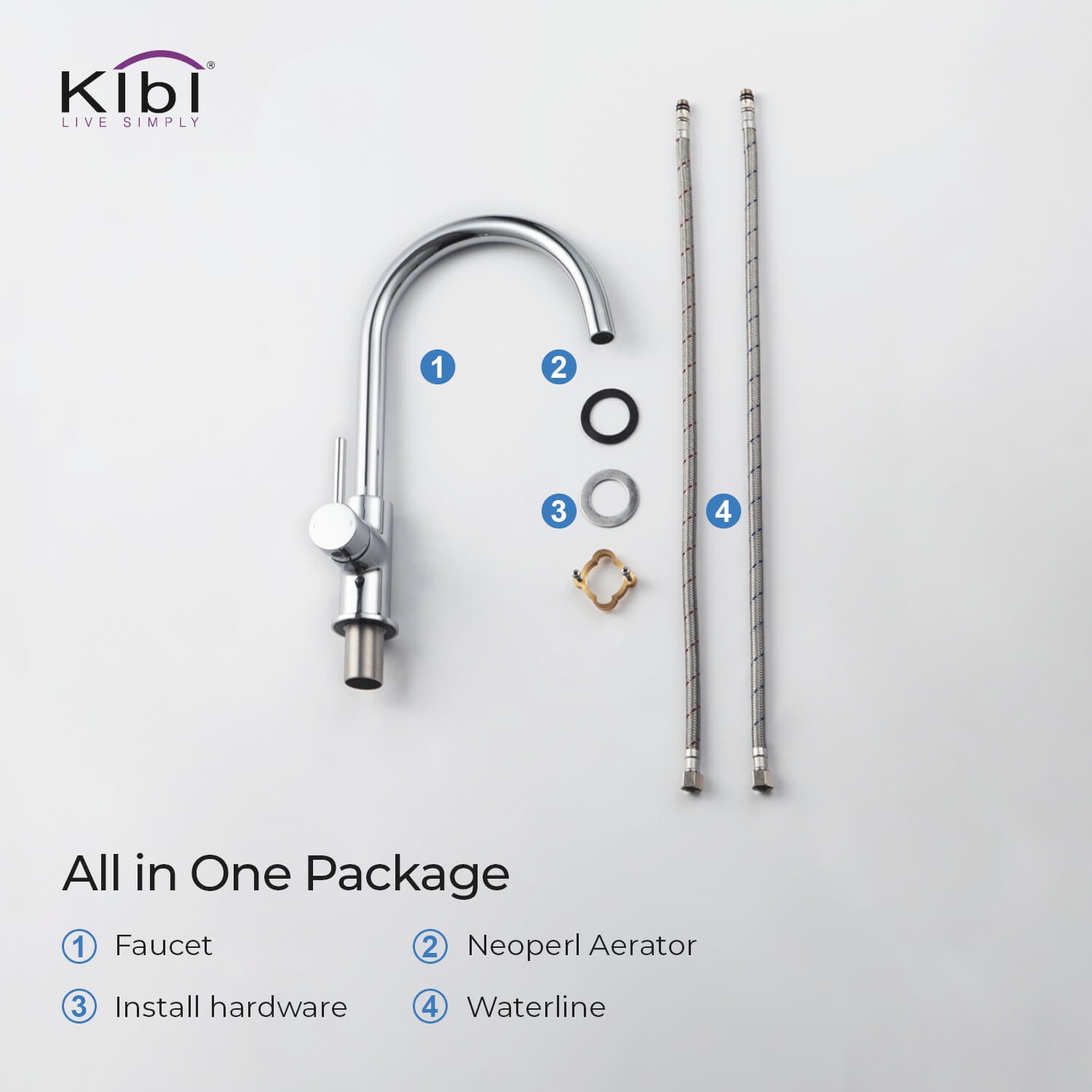 KIBI - Lowa Single Handle High Arc Kitchen Bar Faucet – KKF2001