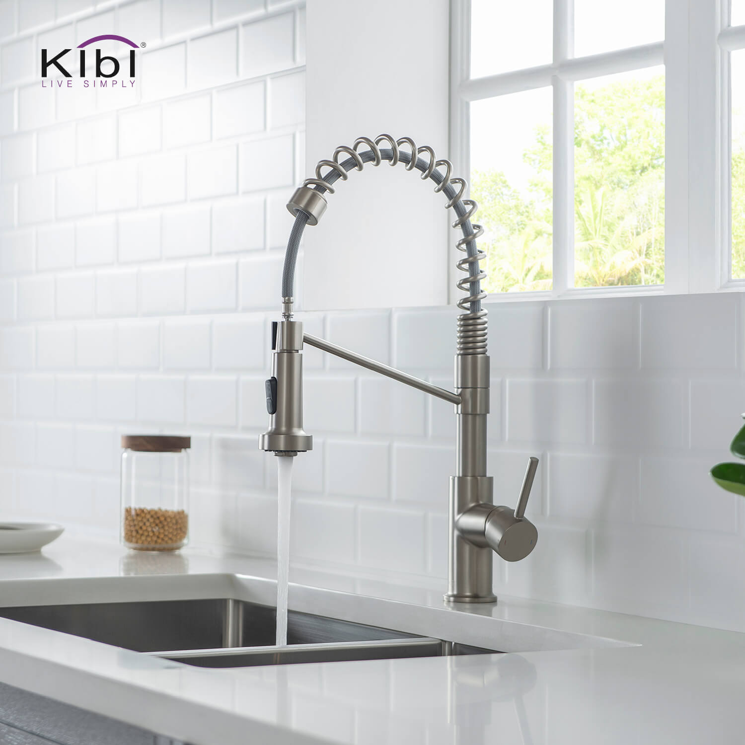 KIBI - Lodi Single Handle High Arc Pull Down Kitchen Faucet – KKF2004
