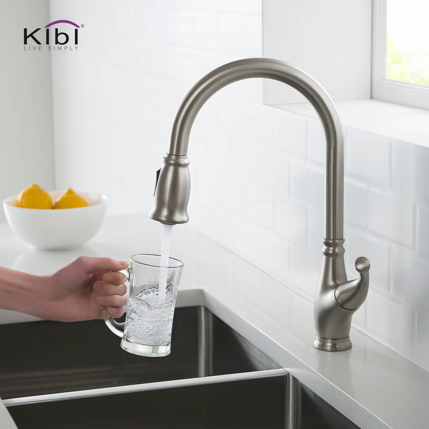 KIBI - Summit Single Handle High Arc Pull Down Kitchen Faucet – KKF2009