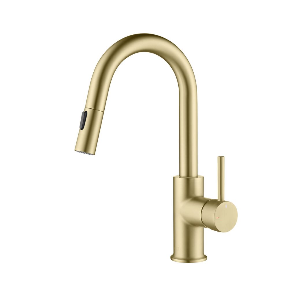 KIBI - Luxe Single Handle High Arc Pull Down Kitchen Faucet - KKF2011