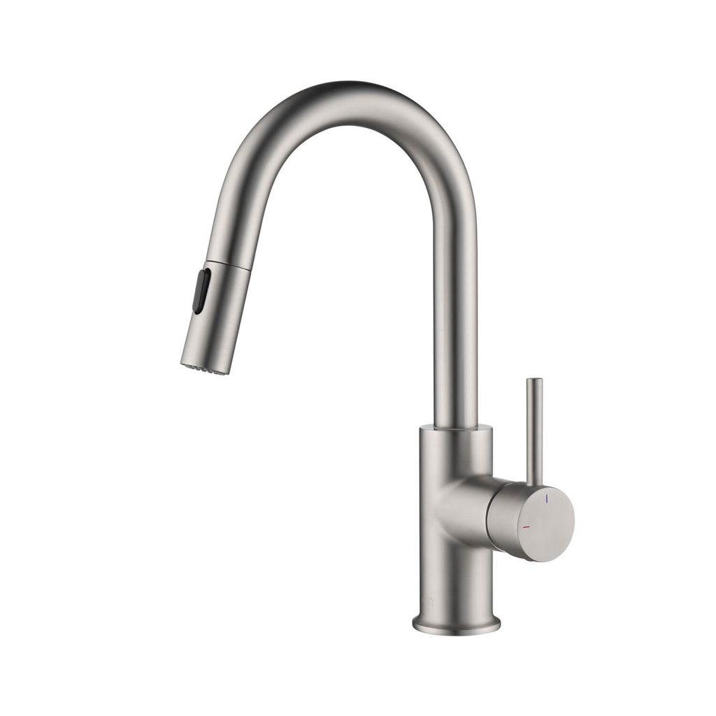 KIBI - Luxe Single Handle High Arc Pull Down Kitchen Faucet - KKF2011