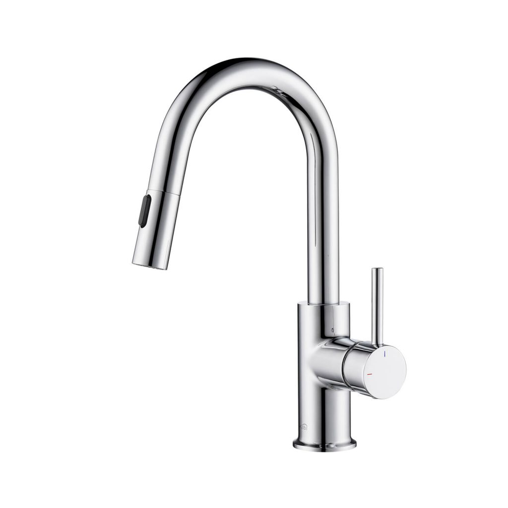 KIBI - Luxe Single Handle High Arc Pull Down Kitchen Faucet - KKF2011