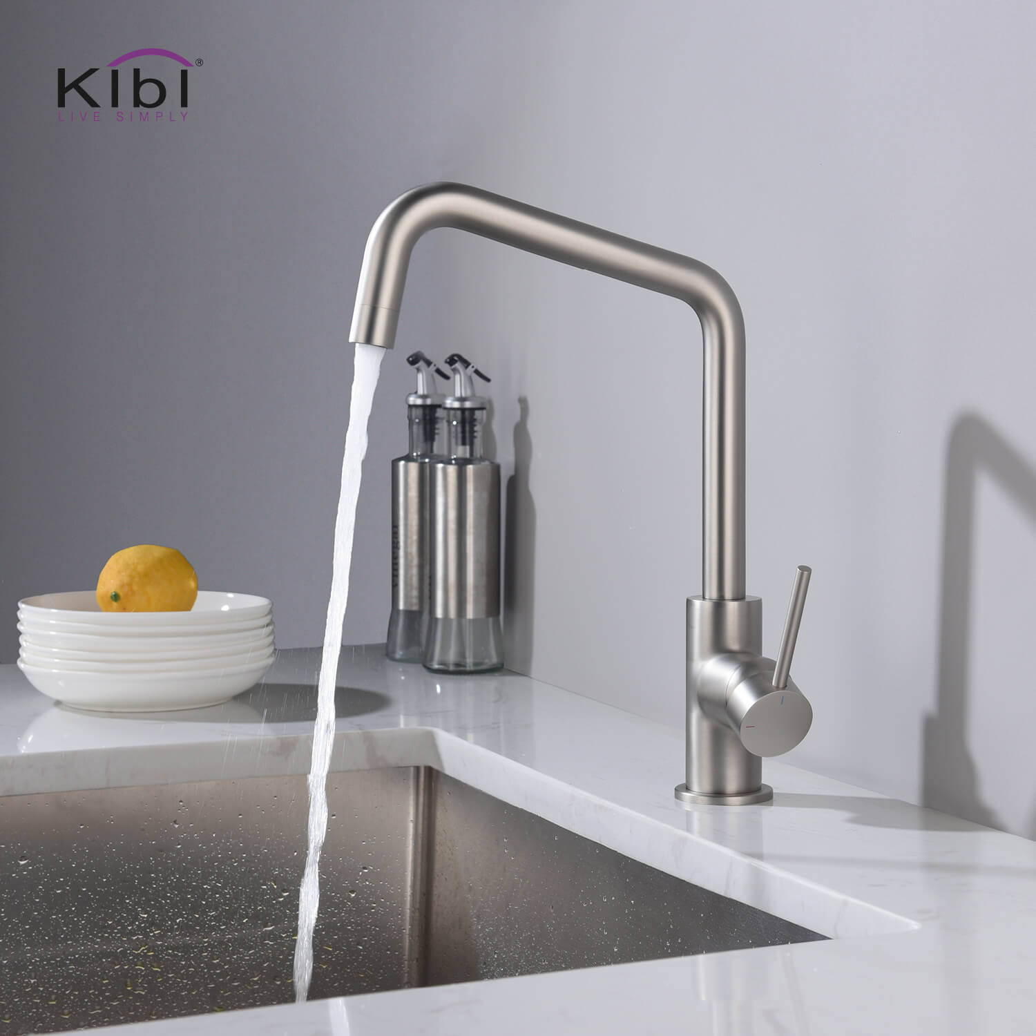 KIBI - Macon Single Handle High Arc Kitchen Bar Faucet – KKF2012