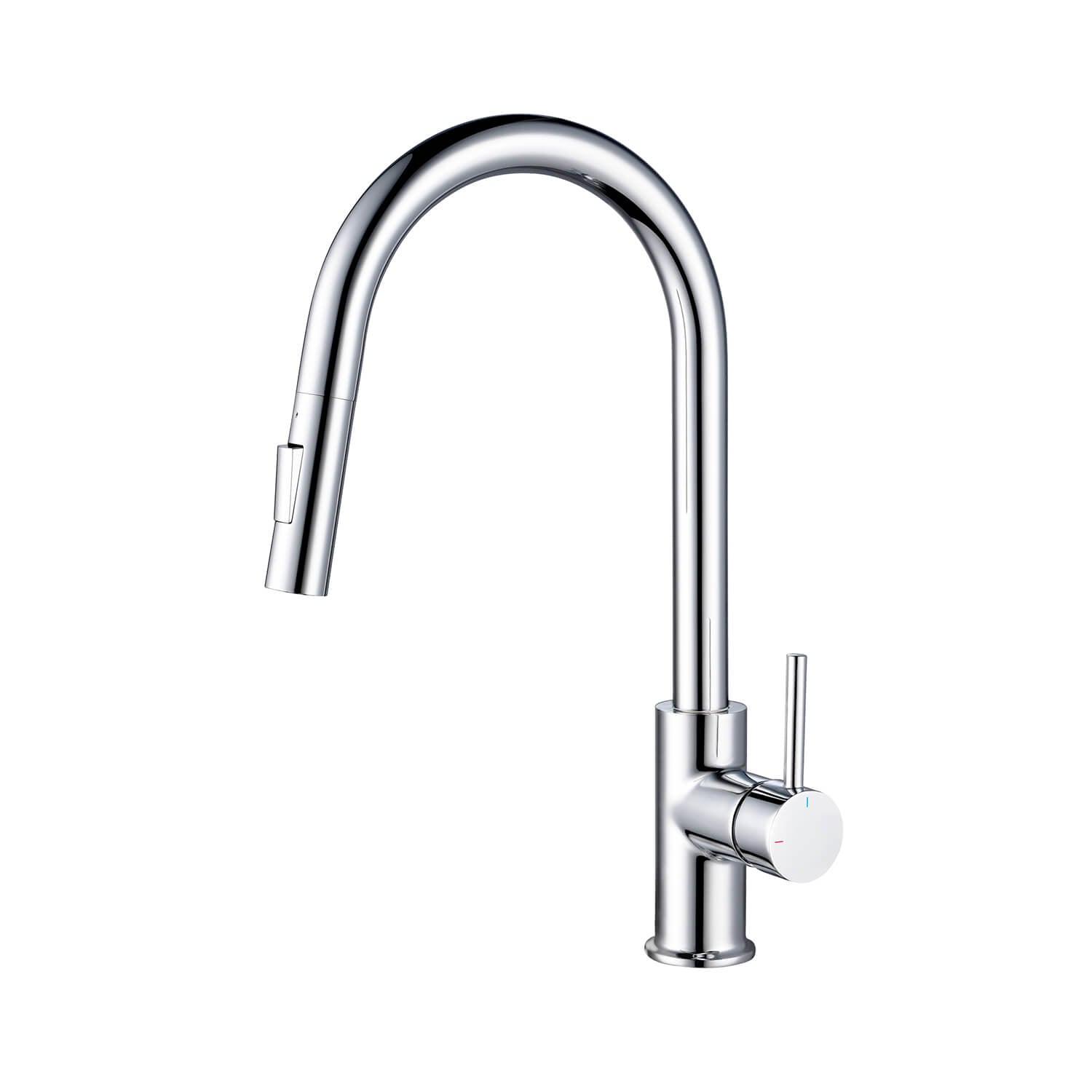 KIBI - Circular Single Handle Pull Down Kitchen Faucet – KKF2013