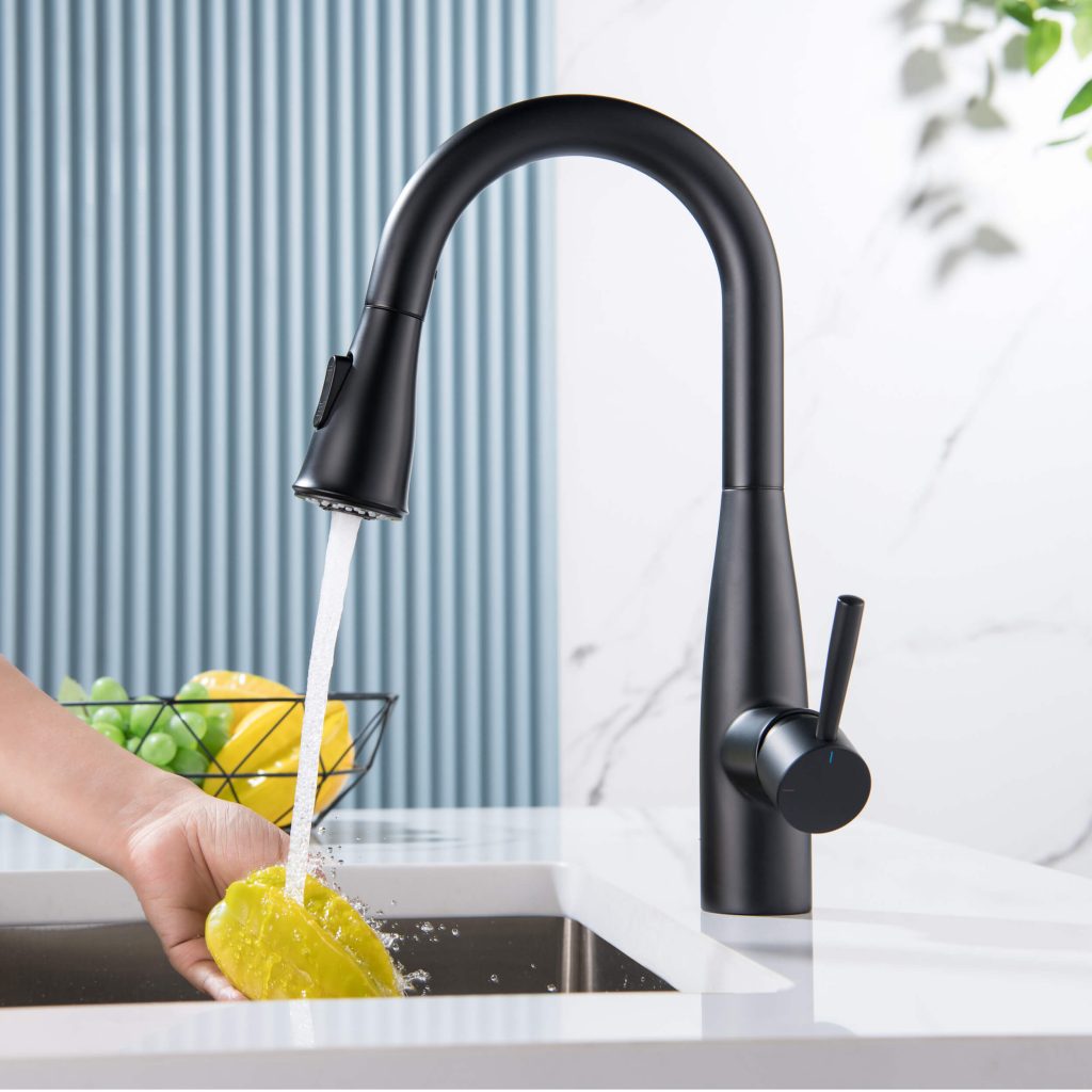 KIBI - Bari Single Handle Pull Down Kitchen & Bar Sink Faucet - KKF2015