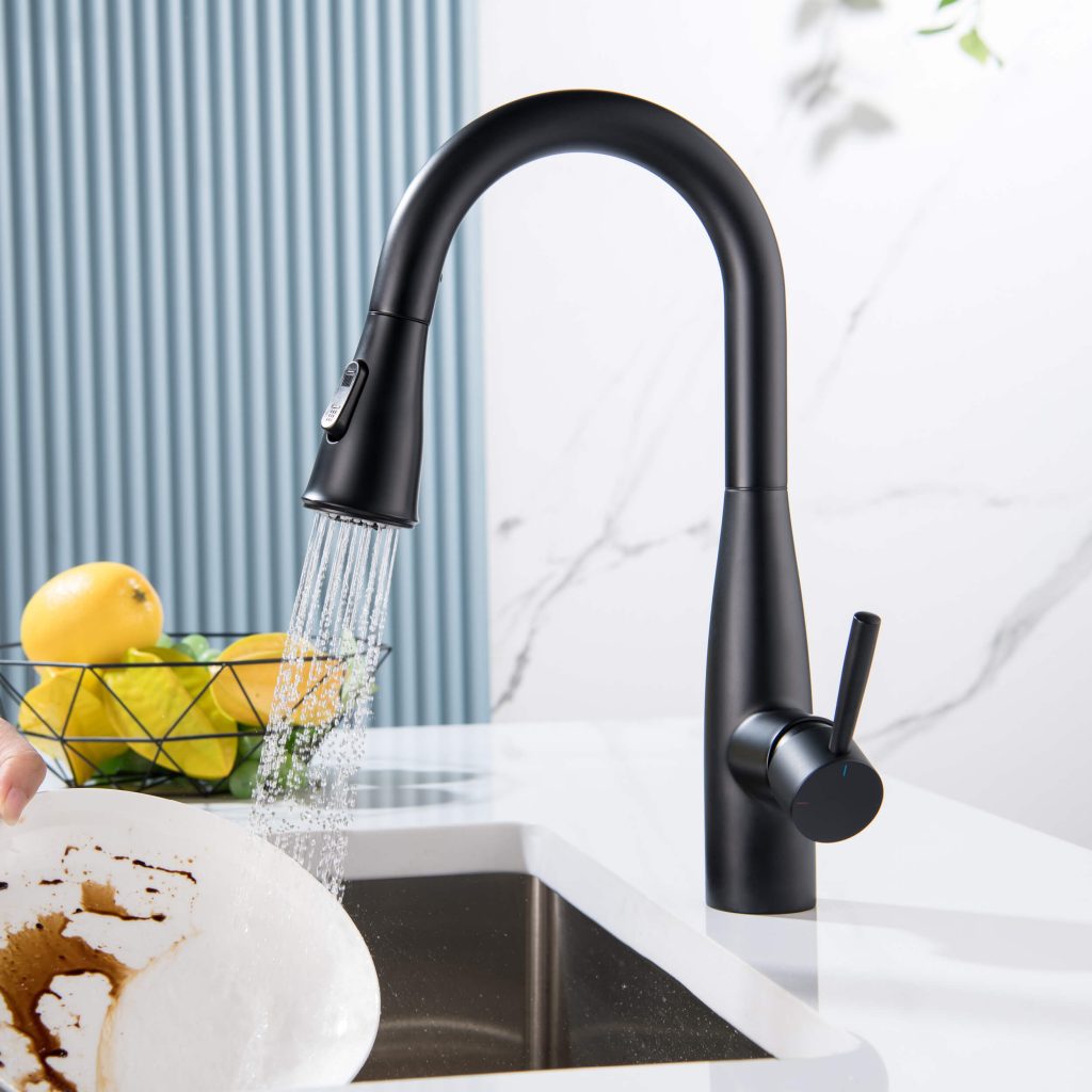 KIBI - Bari Single Handle Pull Down Kitchen & Bar Sink Faucet - KKF2015