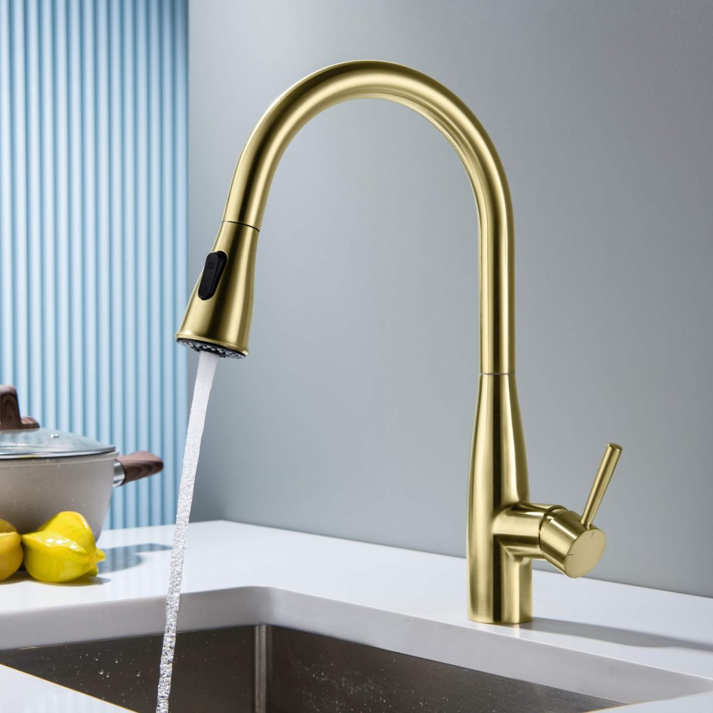 KIBI - Bari-T Single Handle Pull Down Kitchen Sink Faucet - KKF2016