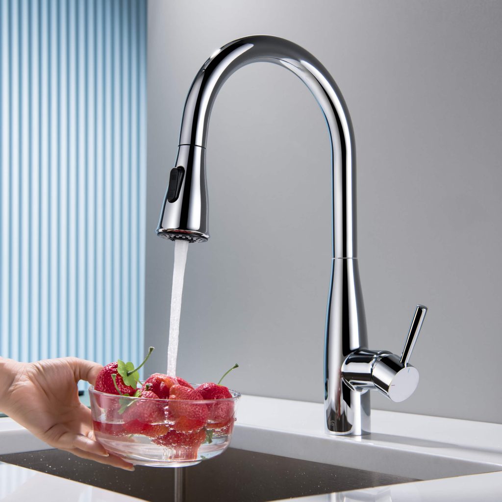 KIBI - Bari-T Single Handle Pull Down Kitchen Sink Faucet - KKF2016