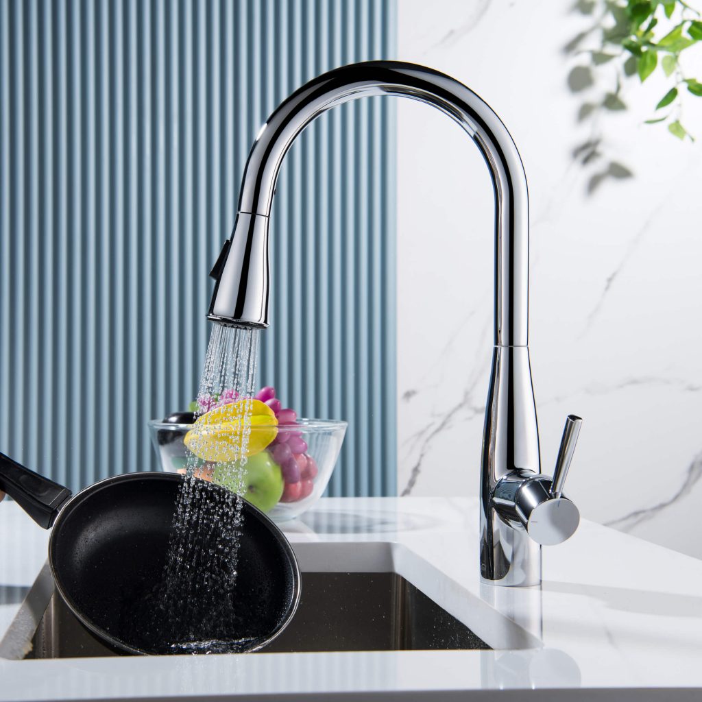 KIBI - Bari-T Single Handle Pull Down Kitchen Sink Faucet - KKF2016