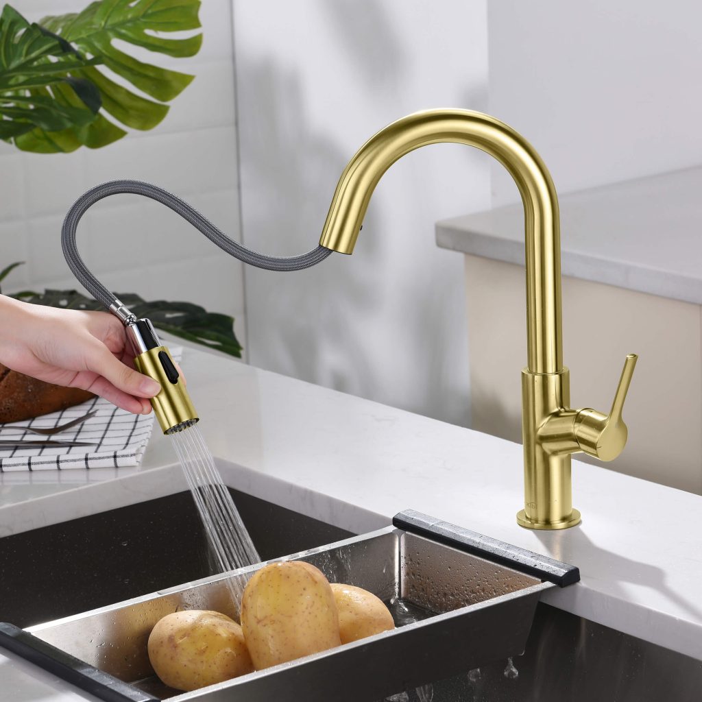 KIBI - Fusion Single Handle Pull Down Kitchen & Bar Sink Faucet - KKF2017