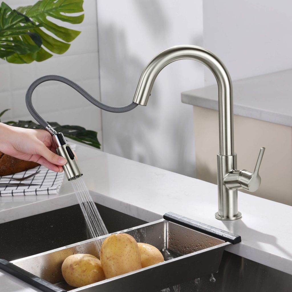 KIBI - Fusion Single Handle Pull Down Kitchen & Bar Sink Faucet - KKF2017