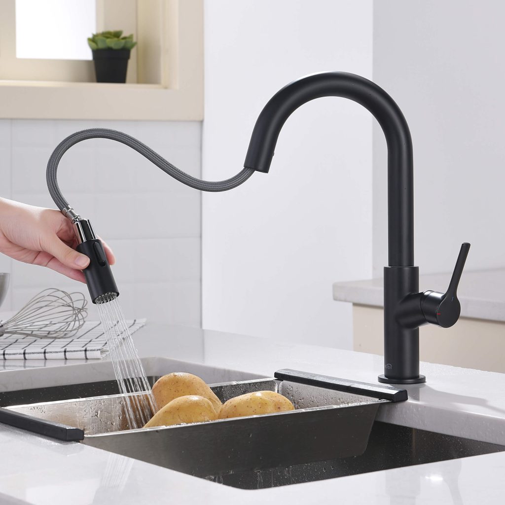 KIBI - Fusion Single Handle Pull Down Kitchen & Bar Sink Faucet - KKF2017