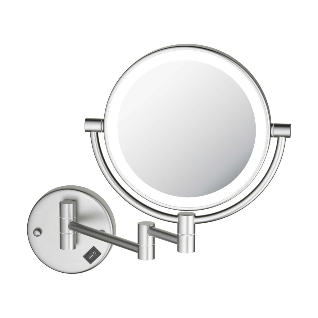 KIBI - Circular LED Wall Mount Magnifying Make Up Mirror - KMM101