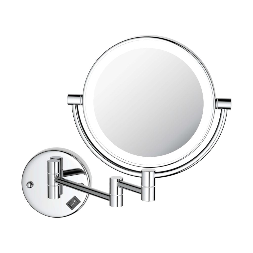 KIBI -  Circular LED Wall Mount Magnifying Make Up Mirror - KMM101