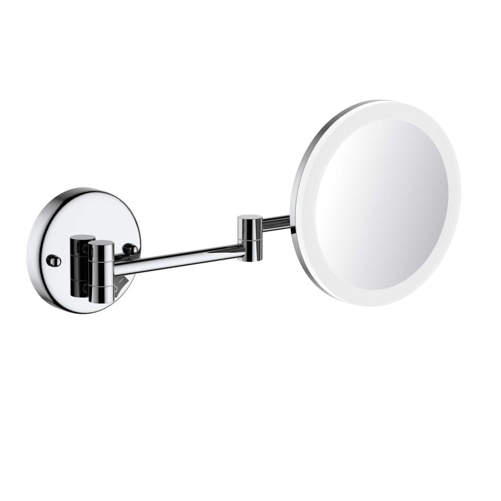 KIBI - Circular LED Wall Mount One Side 5x Magnifying Make Up Mirror - KMM102