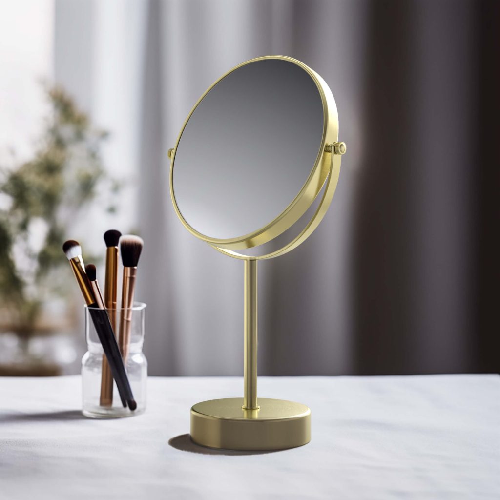 KIBI - Circular Free Standing Magnifying Make Up Mirror - KMM103