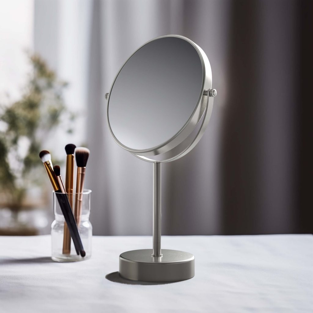 KIBI - Circular Free Standing Magnifying Make Up Mirror - KMM103
