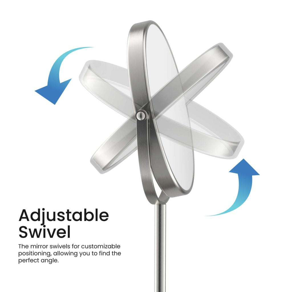 KIBI - Circular Free Standing Magnifying Make Up Mirror - KMM103