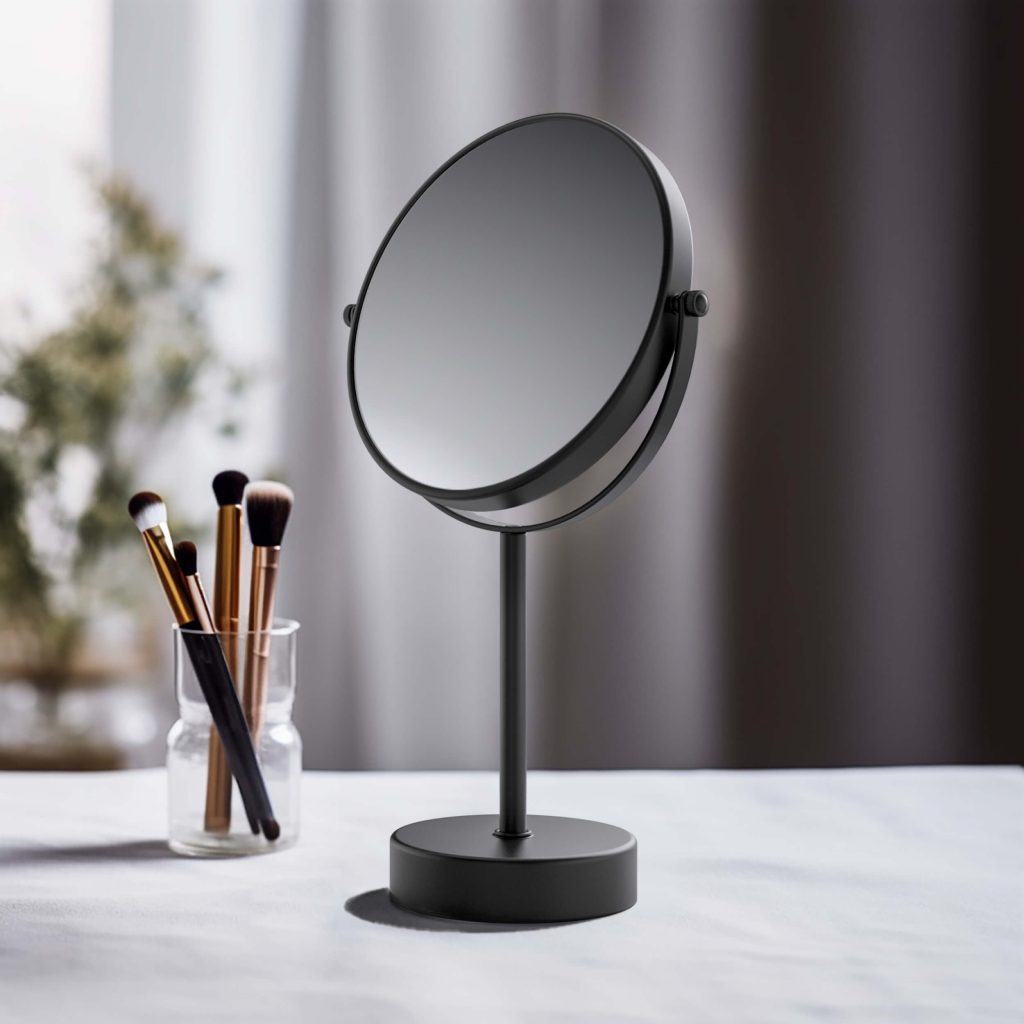 KIBI - Circular Free Standing Magnifying Make Up Mirror - KMM103