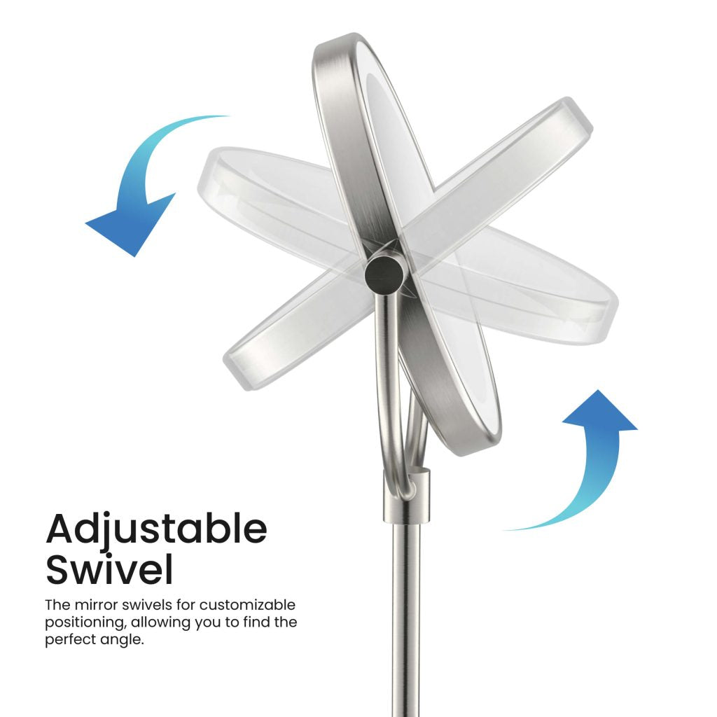 KIBI - Circular LED Free Standing Magnifying Make Up Mirror - KMM104