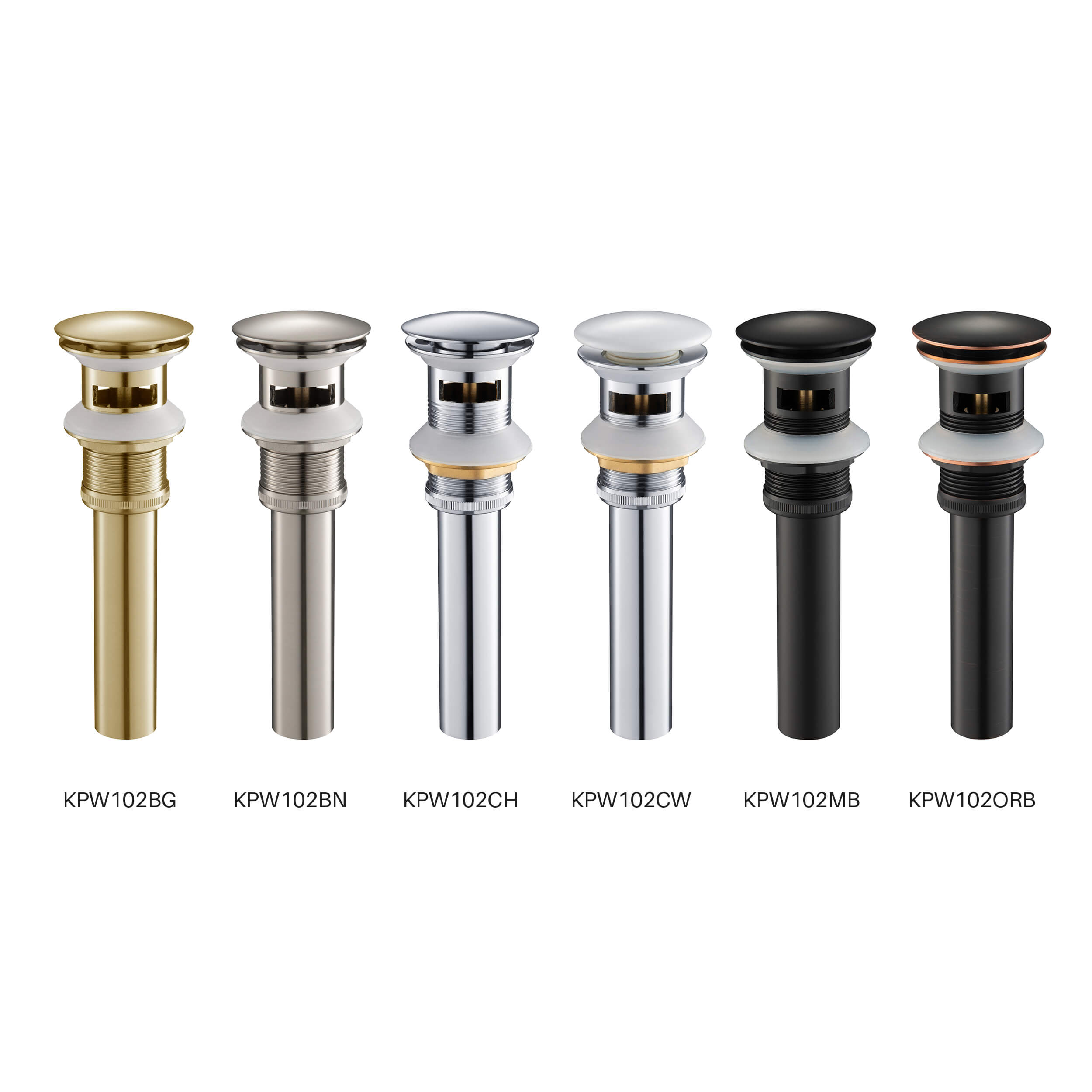 KIBI Bathroom Sink Pop Up Drain Stopper Full Cover with overflow – KPW102