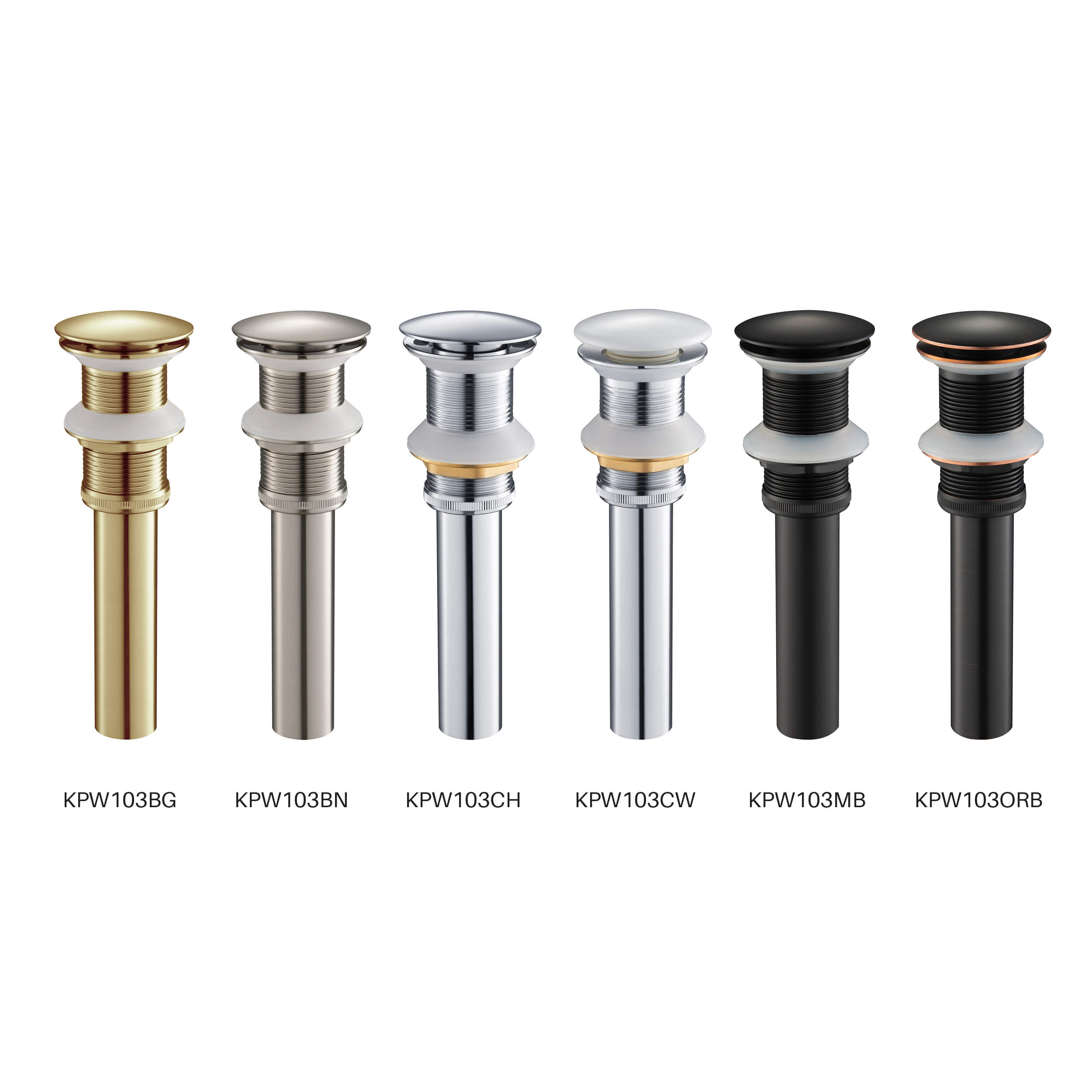 KIBI Bathroom Sink Pop Up Drain Stopper Full Cover without Overflow – KPW103