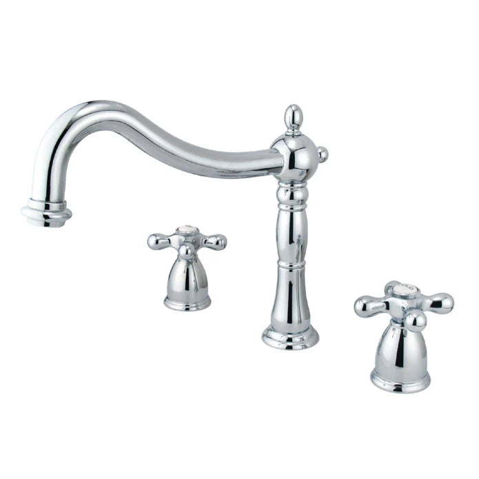 Kingston - Tub Faucets - Heritage KS1341AX Two-Handle 3-Hole Deck Mount Roman Tub Faucet