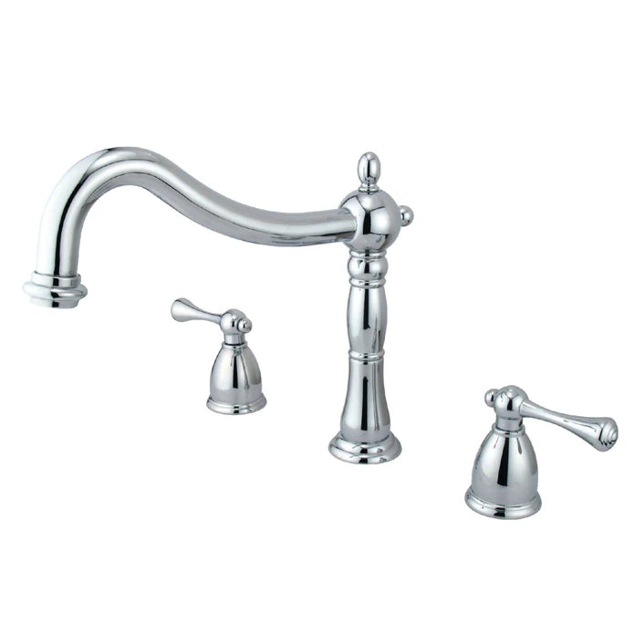 Kingston - Tub Faucets - Heritage KS134BL Two-Handle 3-Hole Deck Mount Roman Tub Faucet