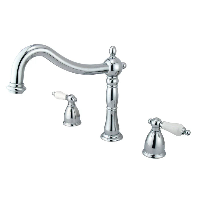 Kingston - Tub Faucets - Heritage KS134PL Two-Handle 3-Hole Deck Mount Roman Tub Faucet
