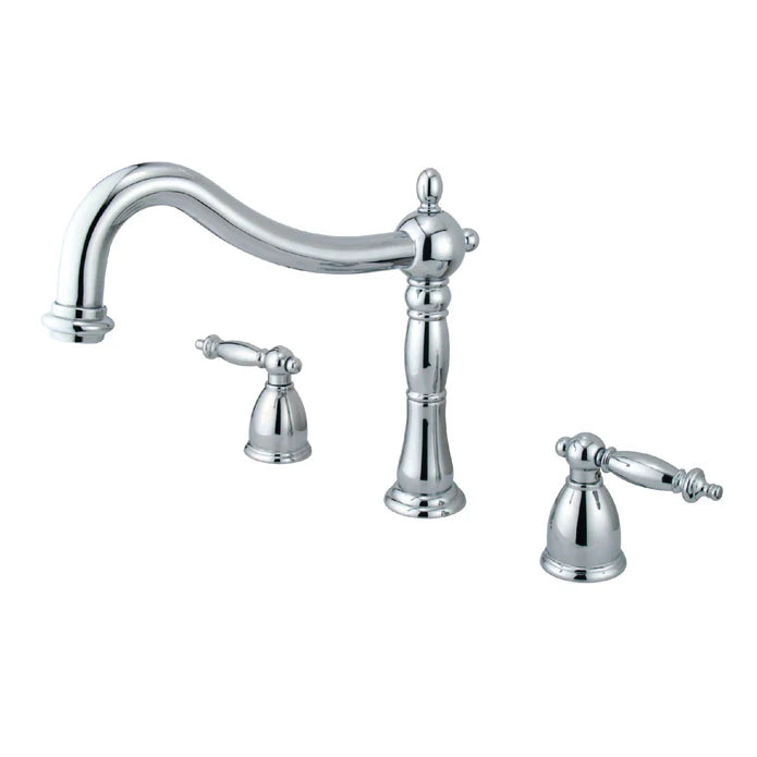 Kingston - Tub Faucets - Heritage KS134TL Two-Handle 3-Hole Deck Mount Roman Tub Faucet