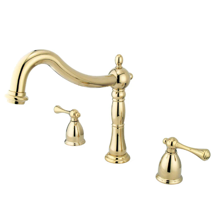 Kingston - Tub Faucets - Heritage KS134BL Two-Handle 3-Hole Deck Mount Roman Tub Faucet