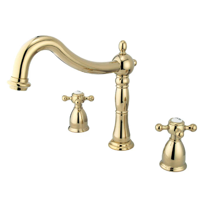 Kingston - Tub Faucets - Metropolitan KS134BX Two-Handle 3-Hole Deck Mount Roman Tub Faucet