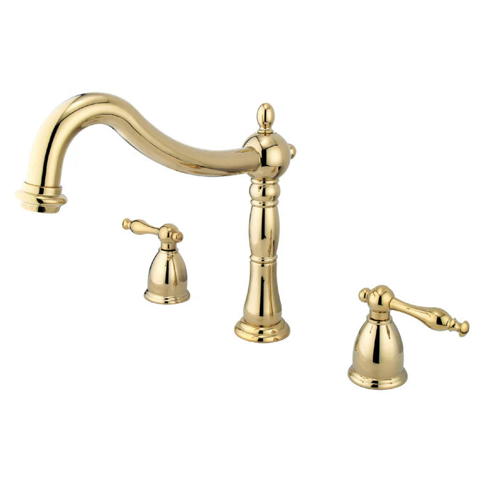 Kingston - Tub Faucets - Naples KS134NL Two-Handle 3-Hole Deck Mount Roman Tub Faucet