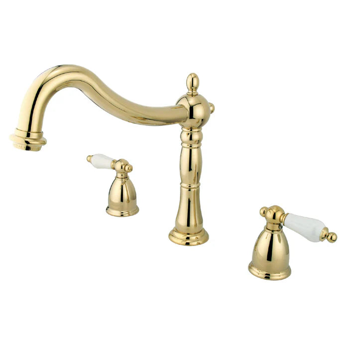 Kingston - Tub Faucets - Heritage KS134PL Two-Handle 3-Hole Deck Mount Roman Tub Faucet