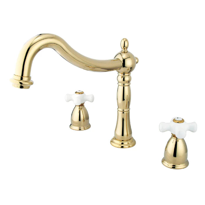 Kingston - Tub Faucets - Heritage KS134PX Two-Handle 3-Hole Deck Mount Roman Tub Faucet