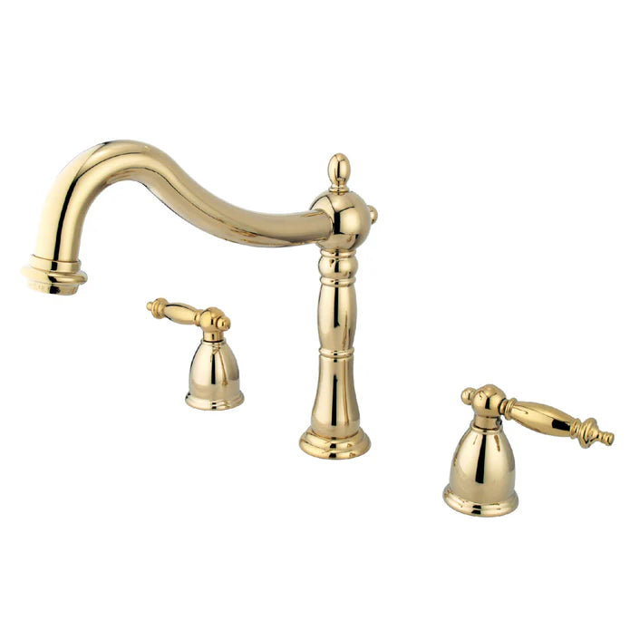 Kingston - Tub Faucets - Heritage KS134TL Two-Handle 3-Hole Deck Mount Roman Tub Faucet