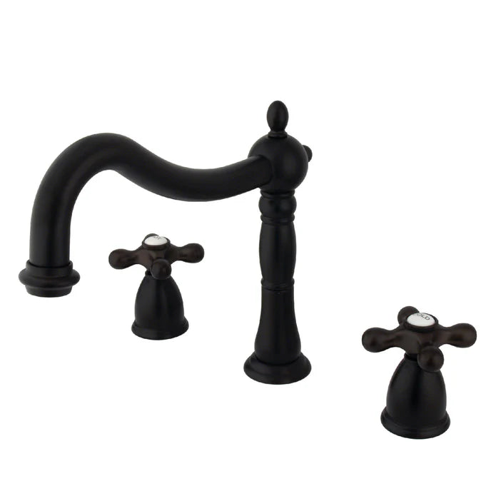 Kingston - Tub Faucets - Heritage KS1341AX Two-Handle 3-Hole Deck Mount Roman Tub Faucet