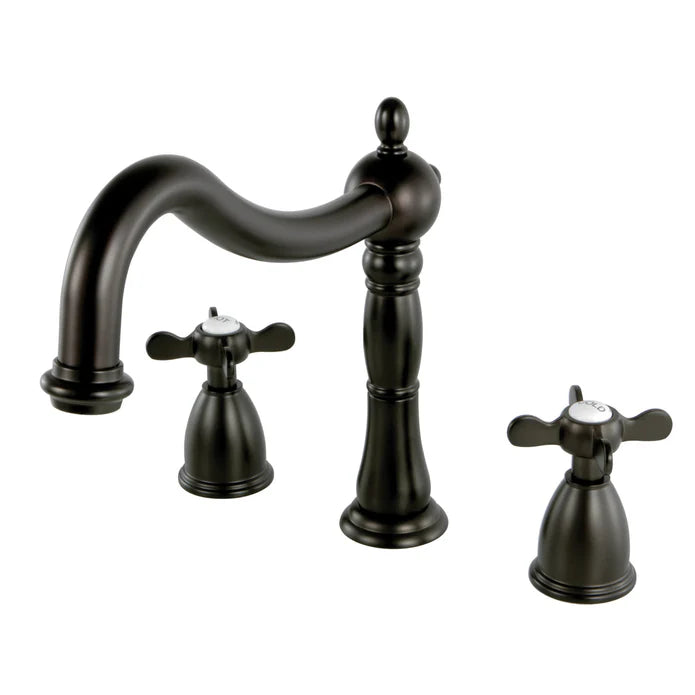 Kingston - Tub Faucets - Essex KS134BEX Two-Handle 3-Hole Deck Mount Roman Tub Faucet