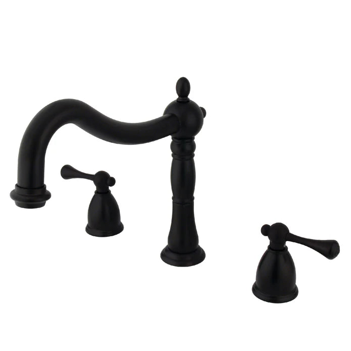 Kingston - Tub Faucets - Heritage KS134BL Two-Handle 3-Hole Deck Mount Roman Tub Faucet