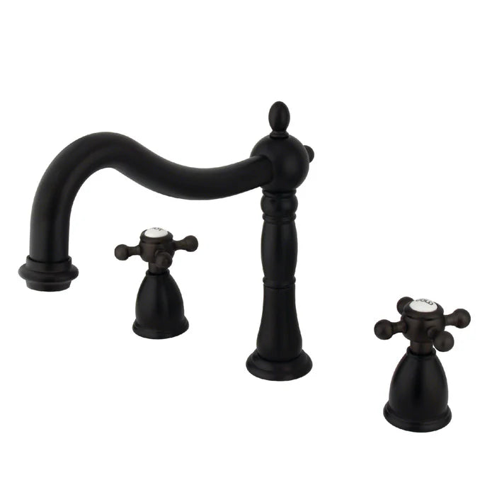 Kingston - Tub Faucets - Metropolitan KS134BX Two-Handle 3-Hole Deck Mount Roman Tub Faucet