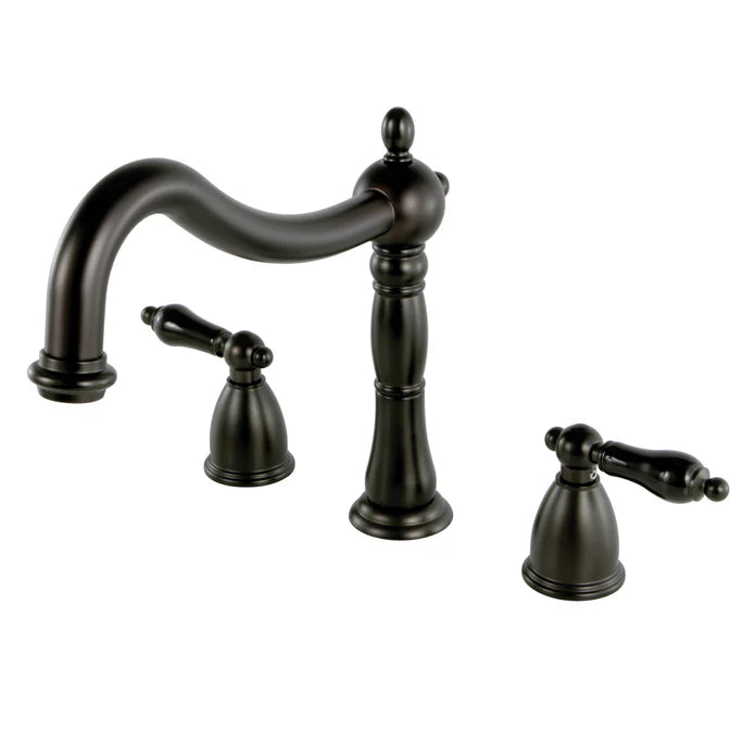 Kingston - Tub Faucets - Duchess KS134PKL Two-Handle 3-Hole Deck Mount Roman Tub Faucet